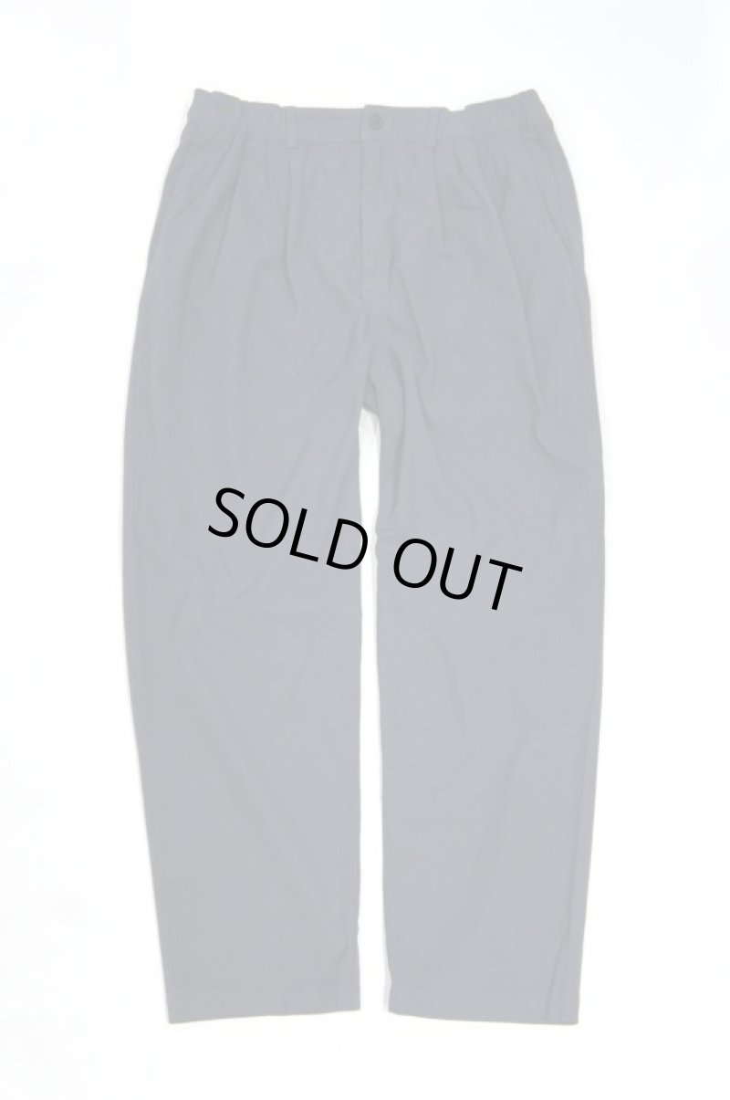 画像1: STILL BY HAND　GARMENT DYED COTTON EASY SLACKS(BLUE GREY) (1)