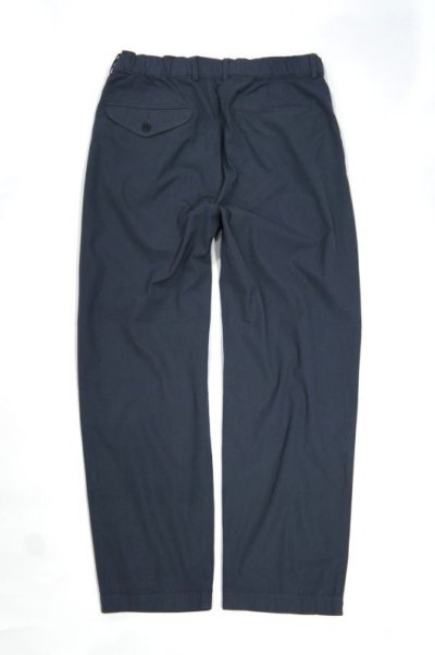 画像1: STILL BY HAND　GARMENT DYED COTTON EASY SLACKS(BLUE GREY)