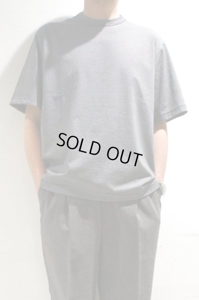 画像4: STILL BY HAND　BORDER S/S T-SHIRT(BLACK×WHITE)