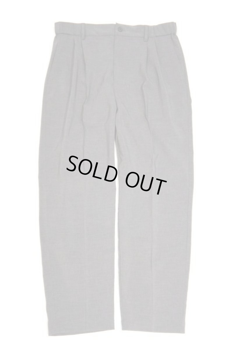 画像1: STILL BY HAND　POLYESTER EASY SLACKS(GREY) (1)