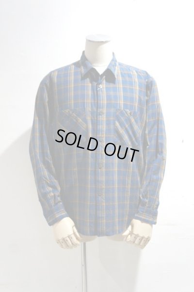 画像3: MANUAL ALPHABET　VINTAGE MADRAS LOOSE FIT REGULAR COLLAR SHIRT（BLUE）