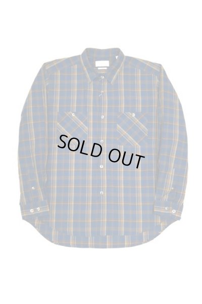 画像4: MANUAL ALPHABET　VINTAGE MADRAS LOOSE FIT REGULAR COLLAR SHIRT（BLUE）