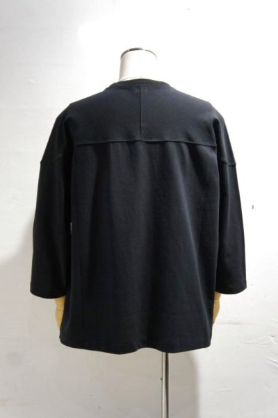 画像1: ORDINARY FITS　SHOULDER 3/4 T-SHIRT(BLACK)