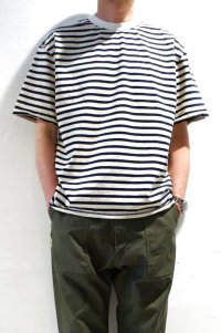 have a good day　Border loose s/s tee（Natural×Navy）