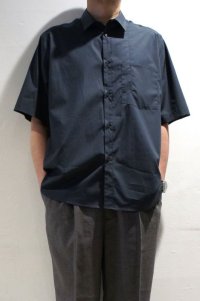 STILL BY HAND　COTTON S/S SHIRT(BLUE CHARCOAL)
