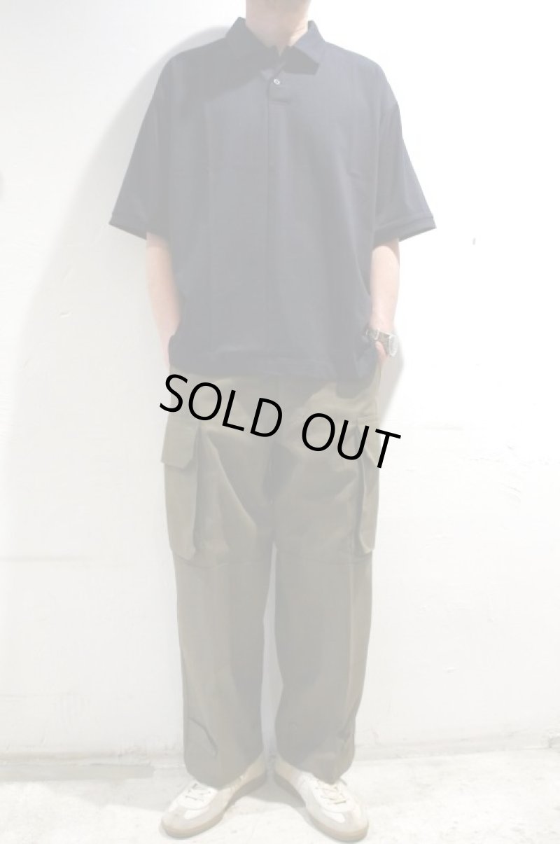 画像1: STILL BY HAND　POLO SHIRT(BLACK NAVY) (1)