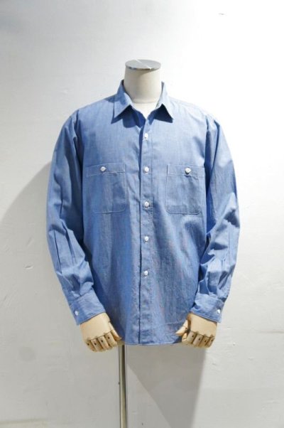 画像3: MANUAL ALPHABET　VINTAGE CHAMBRAY WORK SHIRT（BLUE）