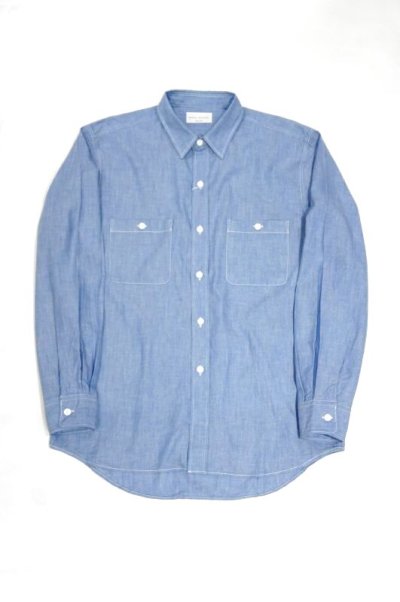 画像4: MANUAL ALPHABET　VINTAGE CHAMBRAY WORK SHIRT（BLUE）