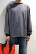 画像1: MANUAL ALPHABET　MINI BORDER WIDE L/S TEE（NAVY） (1)