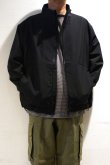 画像3: LAMOND　STAND NECK WIDE BLOUSON(BLACK) (3)