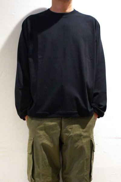 画像1: STILL BY HAND　SWEAT LIKE L/S T-SHIRT(BLACK NAVY)