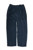画像1: STILL BY HAND　GARMENT DYED CORDUROY EASY SLACKS(TEAL BLUE) (1)