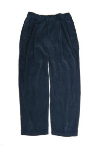 STILL BY HAND　GARMENT DYED CORDUROY EASY SLACKS(TEAL BLUE)