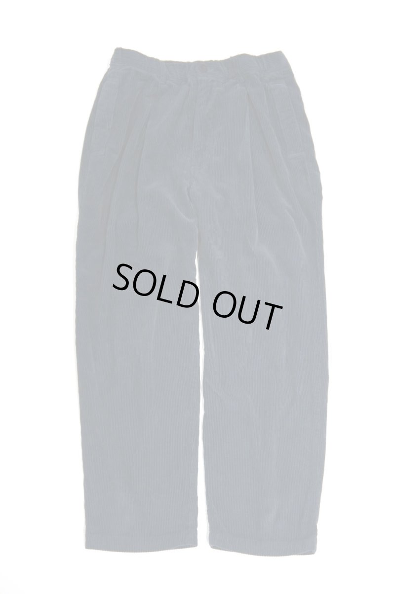 画像1: STILL BY HAND　GARMENT DYED CORDUROY EASY SLACKS(TEAL BLUE) (1)