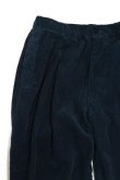 画像3: STILL BY HAND　GARMENT DYED CORDUROY EASY SLACKS(TEAL BLUE) (3)
