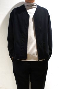 LAMOND　PREMIUM MILANO RIB ZIP CARDIGAN(BLACK)