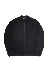 LAMOND　STAND NECK SILKY BLOUSON(BLACK)