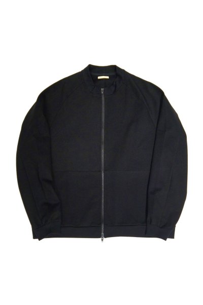 画像1: LAMOND　STAND NECK SILKY BLOUSON(BLACK)