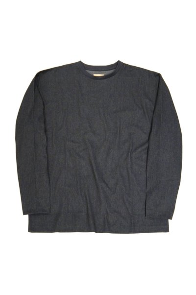 画像1: LAMOND　TRICOT WIDE LONG TEE(CHARCOAL杢)