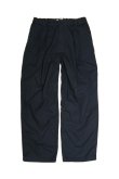 画像2: STILL BY HAND　GARMENT DYED COTTON EASY SLACKS(INK BLACK) (2)