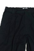 画像3: STILL BY HAND　GARMENT DYED COTTON EASY SLACKS(INK BLACK) (3)