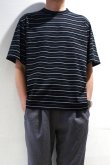 画像4: STILL BY HAND　BORDER S/S T-SHIRT(BLACK×WHITE)SALE！ (4)