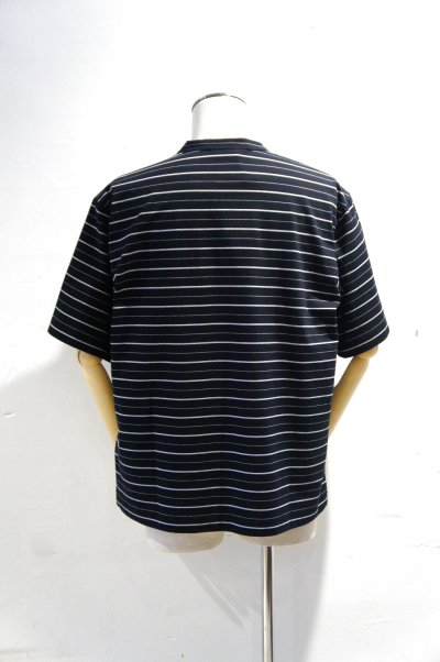 画像1: STILL BY HAND　BORDER S/S T-SHIRT(BLACK×WHITE)SALE！