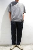 画像2: STILL BY HAND　BORDER S/S T-SHIRT(WHITE×OLIVE)SALE！ (2)