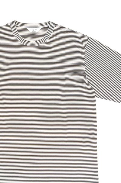 画像2: STILL BY HAND　BORDER S/S T-SHIRT(WHITE×OLIVE)SALE！