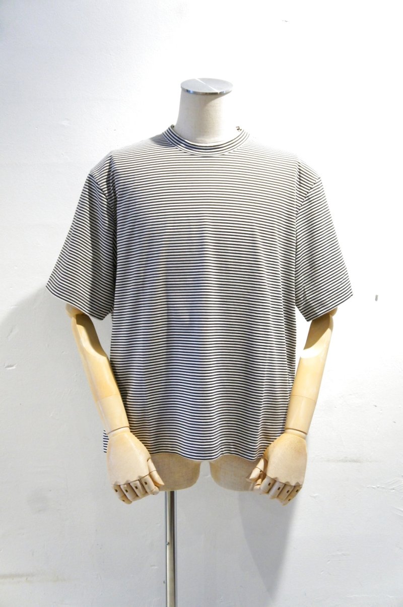 画像3: STILL BY HAND　BORDER S/S T-SHIRT(WHITE×OLIVE)SALE！ (3)