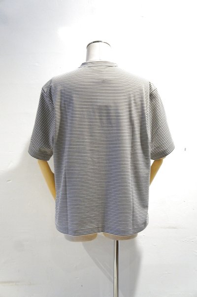 画像1: STILL BY HAND　BORDER S/S T-SHIRT(WHITE×OLIVE)SALE！