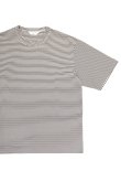 画像4: STILL BY HAND　BORDER S/S T-SHIRT(WHITE×OLIVE)SALE！ (4)