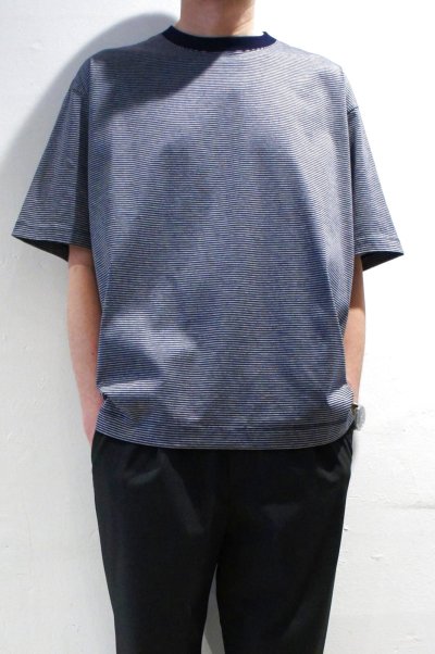 画像2: MANUAL ALPHABET　MINI BORDER WIDE S/S TEE（NAVY）
