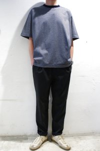 MANUAL ALPHABET　MINI BORDER WIDE S/S TEE（NAVY）
