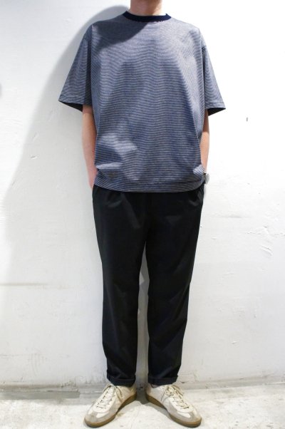 画像1: MANUAL ALPHABET　MINI BORDER WIDE S/S TEE（NAVY）