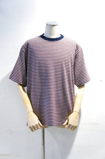 画像2: MANUAL ALPHABET　MULTI BORDER S/S TEE（NAVY/WINE）