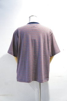 他の写真1: MANUAL ALPHABET　MULTI BORDER S/S TEE（NAVY/WINE）
