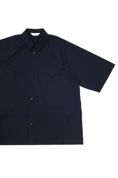 画像1: STILL BY HAND　NYLON S/S SHIRT（NAVY）