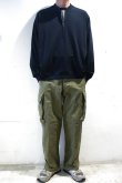 画像2: STILL BY HAND　COTTON HALF ZIP PULLOVER(BLACK NAVY)  (2)