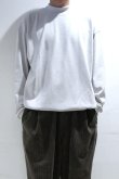 画像1: LAMOND DRAWST MOCK NECK L/S TEE(OATMEAL) (1)