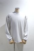画像3: LAMOND DRAWST MOCK NECK L/S TEE(OATMEAL) (3)