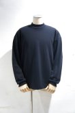 画像3: LAMOND DRAWST MOCK NECK L/S TEE(BLACK) (3)
