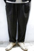 画像1: STILL BY HAND　SILK NEP WOOL EASY SLACKS(BROWN) (1)