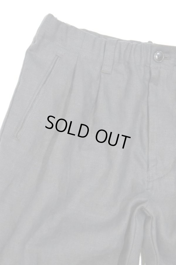 画像3: STILL BY HAND　LINEN 2 TUCK EASY SLACKS(CHARCOAL) (3)