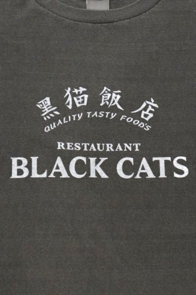 画像2: ORDINARY FITS　PRINT-T/BLACK CAT(BLACK)