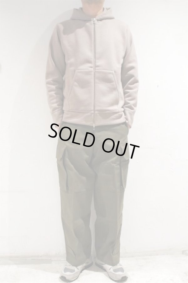 画像1: STILL BY HAND　ZIP UP SWEAT PARKA(GREIGE) (1)