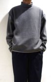 画像2: have a good day　Boa fleece mockneck loose l/s tee（L-blue） (2)