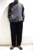 画像1: have a good day　Boa fleece mockneck loose l/s tee（L-blue） (1)