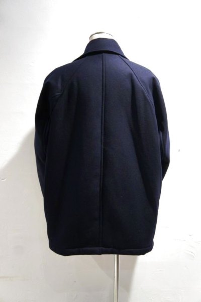 画像1: STILL BY HAND　WOOL PADDED PEA COAT(NAVY)