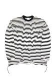 画像1: have a good day　Border loose long sleeve tee（White×Black） (1)